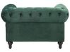 Set di divano e poltrona vintage in tessuto verde CHESTERFIELD_707726