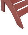 Garden Chair with Footstool Red ADIRONDACK_809689