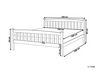 Wooden EU King Size Bed White GIVERNY_753589
