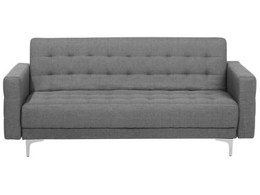 Sofá-cama de 3 lugares em tecido cinzento claro ABERDEEN