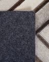 Teppich Kuhfell beige-grau 140 x 200 cm geometrisches Muster Kurzflor TEKIR_764778