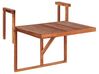 Tavolino sospeso da balcone 60 x 40 cm legno scuro UDINE_810096