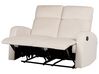 Conjunto de sofás 6 lugares manualmente reclináveis em veludo branco-creme VERDAL_904818