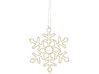 Set of 3 Outdoor LED Hanging Decor Snowflakes 30/39/50 cm Silver LOHELA_813186