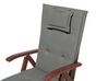 Összecsukható akácfa szék szürke párnával hatdarabos szettben TOSCANA_785478