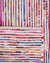 Teppich Baumwolle bunt-weiss 80 x 150 cm abstraktes Muster Kurzflor BARTIN_805243