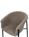Sæt med 2 boucle-spisebordsstole beige grå AMES_887223