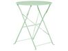 Salon de jardin bistrot table et 2 chaises en acier vert menthe FIORI_797419