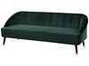 3 Seater Velvet Sofa Emerald Green ALSVAG_732186