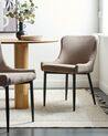 Set of 2 Dining Chairs Taupe EVERLY_881875