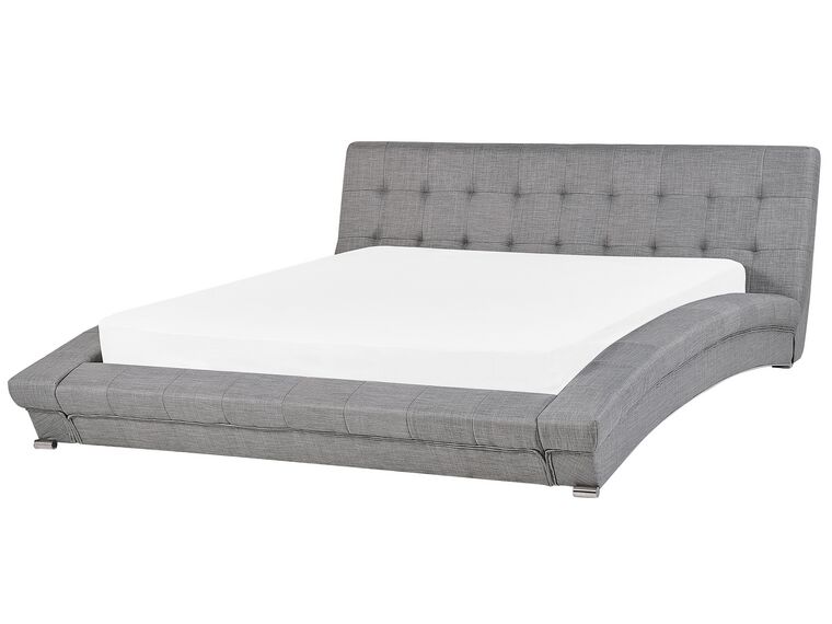 Elegantná sivá čalúnená posteľ 180 x 200 cm LILLE_103560