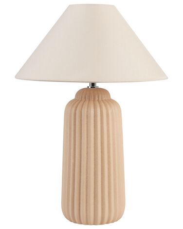 Lámpara de mesa de cerámica beige NURIA 