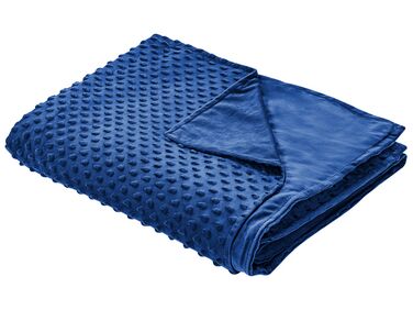 Capa de cobertor pesado em tecido azul marinho 120 x 180 cm CALLISTO