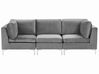3-seters sofa fløyel grå EVJA_789348