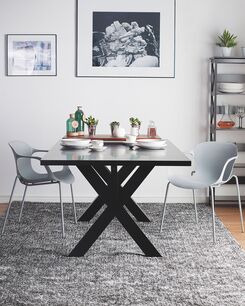 Tuoli muovi vaaleanharmaa 2 kpl ELBERT