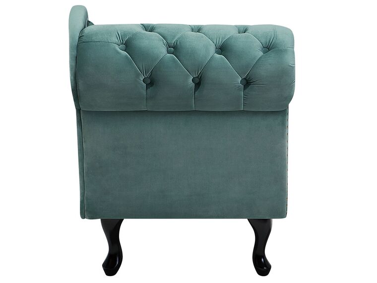 Left Hand Chaise Lounge Velvet Mint Green NIMES | Beliani.co.uk