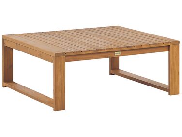 Tavolino legno chiaro di acacia 90 x 75 cm TIMOR II