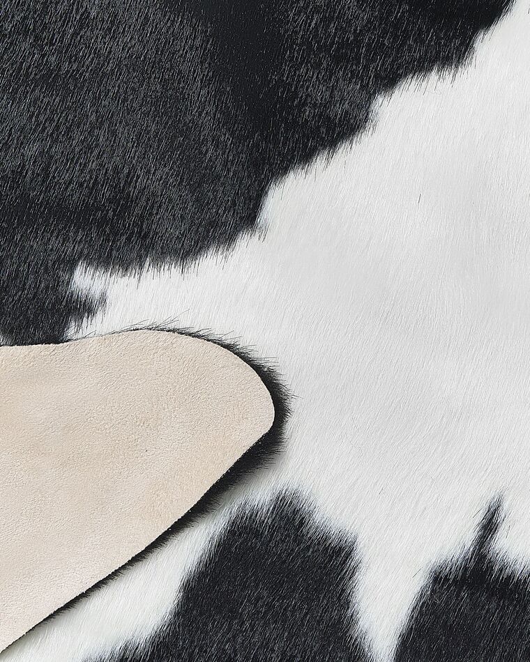 Faux Cowhide Area Rug 150 x 200 cm Black and White BOGONG Beliani.co.uk