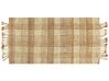 Teppich Jute sandbeige 80 x 150 cm geometrisches Muster Kurzflor BERISSA_850129