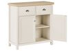 2 Drawer Sideboard Cream with Light Wood CLIO_789938
