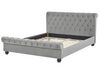 Velvet EU King Size Bed Grey AVALLON_694474