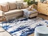 Krátkovlasý bílý koberec s abstraktním modrým vzorem 160x230 cm IZMIT_716389