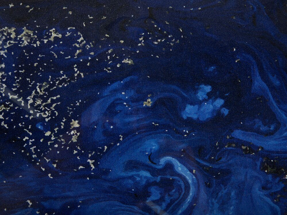 Decorative Tray Blue and Gold PRIVAS Beliani.co.uk