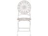 Conjunto de 2 cadeiras de jardim em metal branco SCAFA_856071