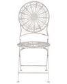 Conjunto de 2 sillas de balcón de metal blanco crema SCAFA_856071