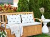 Conjunto de 2 almofadas decorativas de jardim com padrão de palmeiras branco 40 x 60 cm MOLTEDO_905281