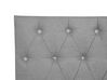 Cama de casal continental em tecido cinzento claro 160 x 200 cm DUCHESS_718359