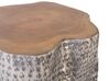 Odkladací drevený stolík svetlé drevo/strieborná GORDON_678509