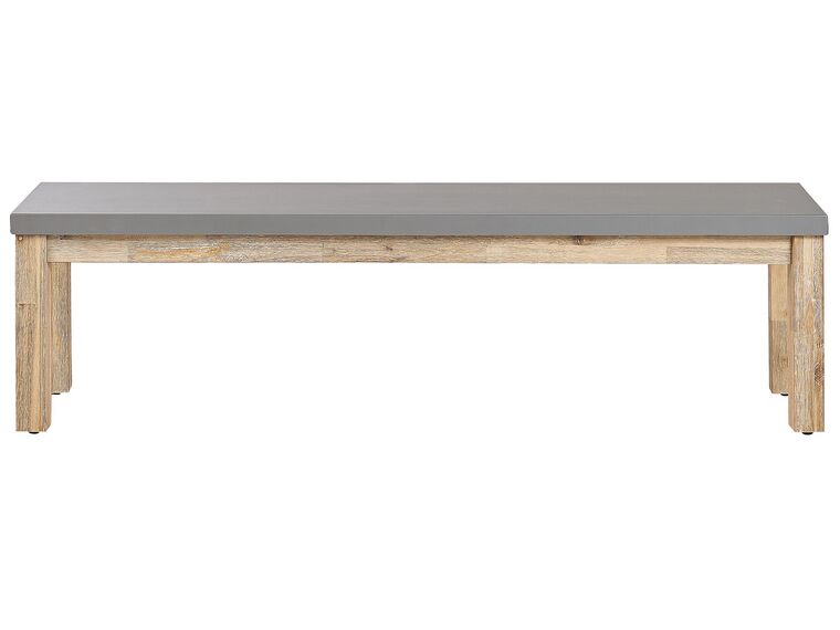 Sitzbank Beton / Akazienholz grau / heller Holzfarbton 160 cm OSTUNI_804859