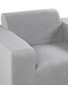 Lot de 2 fauteuils de jardin en tissu gris clair et blanc ROVIGO_863099
