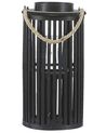 Lanterne décorative noire en bois de saule 40 cm LUZON_774418