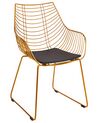 Set of 2 Metal Accent Chairs Gold ANNAPOLIS_907691