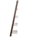 Ladder Shelf Dark Wood and White MOBILE DUO_727168