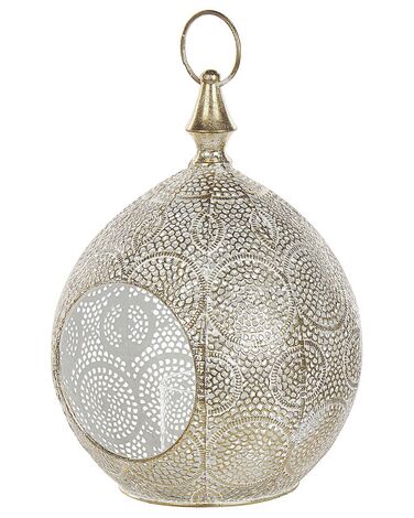 Lanterna decorativa em metal dourado 33 cm LAESO