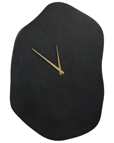 Zegar ścienny 64 x 44 cm czarny GANGES