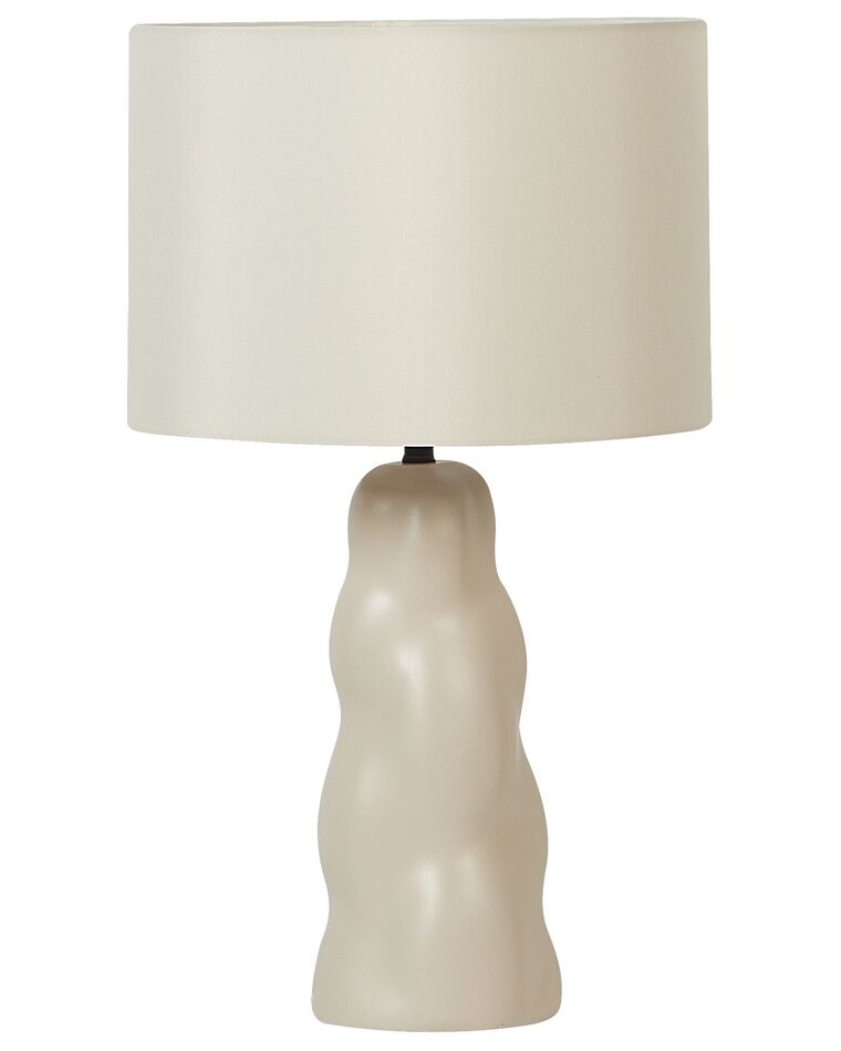 Lampa stołowa ceramiczna beżowa VILAR_897337