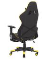 Cadeira gaming em pele sintética amarela e preta VICTORY_768104