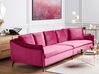 4-pers. sofa lyserød velour AURE_831565