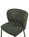 Sada 2 čalouněných jídelních židlí tmavě zelené MINA_872122