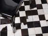 Černobílý patchwork koberec z hovězí kůže ⌀ 140 cm BERGAMA_738037