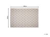 Outdoor Teppich beige 140 x 200 cm marokkanisches Muster zweiseitig Kurzflor AKSU_733635