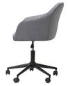 Krzesło biurowe regulowane welurowe szare VENICE_732386