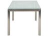 Trädgårdsmöbelset av bord knäckt glasskiva och 6 stolar grå GROSSETO_725170
