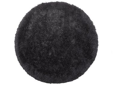 Vloerkleed polyester zwart ⌀ 140 cm CIDE