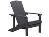 Zahradní židle s podnožkou tmavě šedá ADIRONDACK_809577