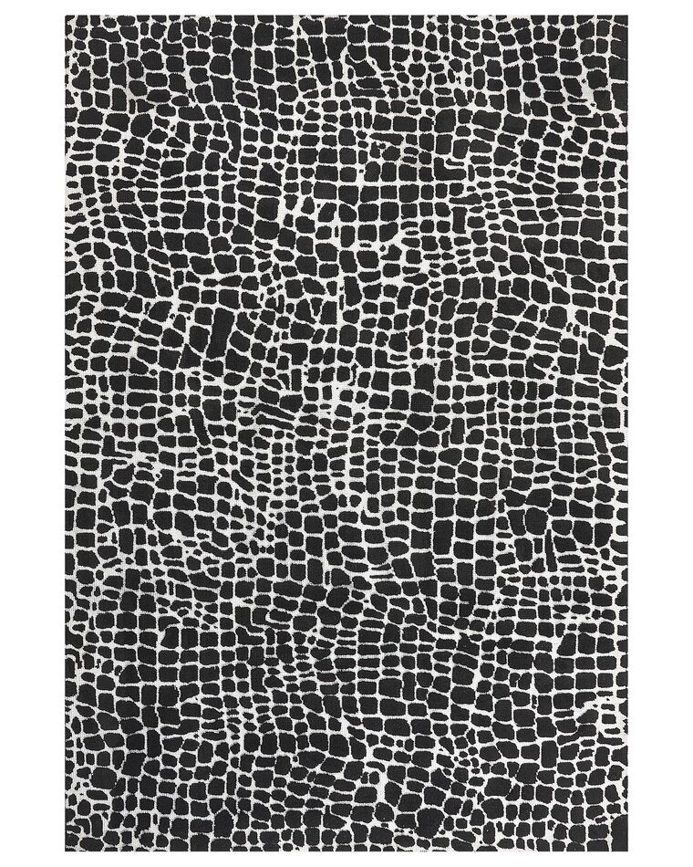 Teppich schwarz / weiss 200 x 300 cm abstraktes Muster Kurzflor PUNGE_883835